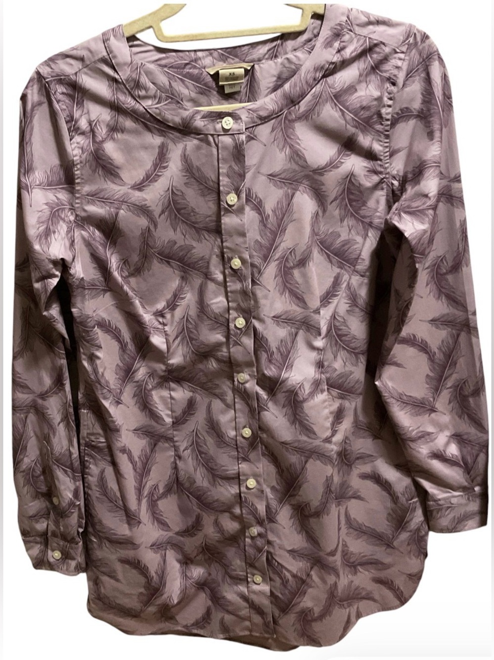 Duluth Trading Co. Anti Wrinkle Cotton Tunic Shirt Feather Pockets XS